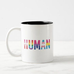 Taza Bicolor Bandera LGBT Humana Mes del Orgullo Gay Transgéner