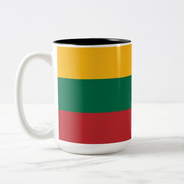 Taza Bicolor Bandera lituana (Izquierda)