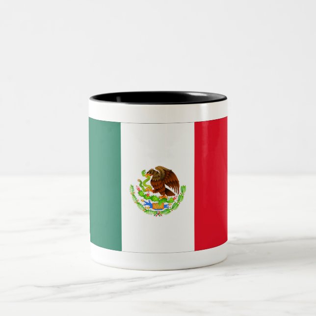 Taza Bicolor Bandera mexicana (Centro)