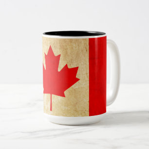 Taza Bicolor Bandera nacional patriótica vintage original de CA