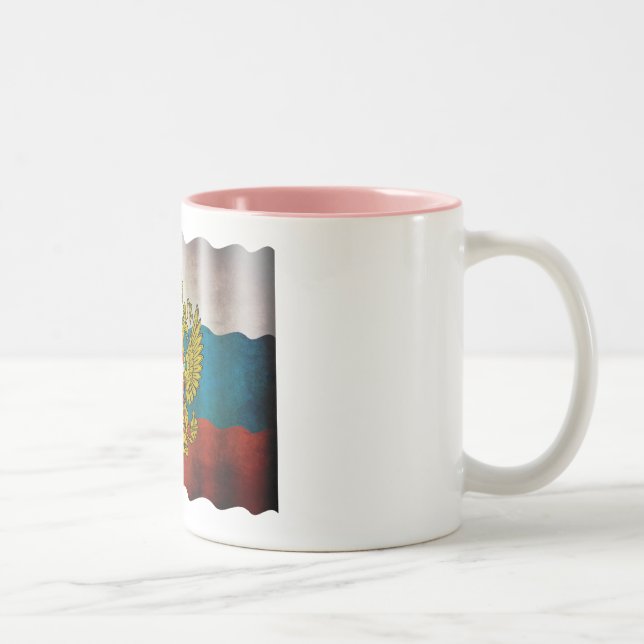 Taza Bicolor Bandera ondeando Rusia (Derecha)