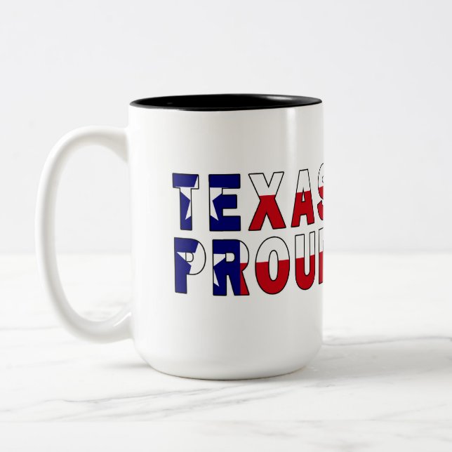Taza Bicolor Bandera Orgullosa de Texas (Izquierda)