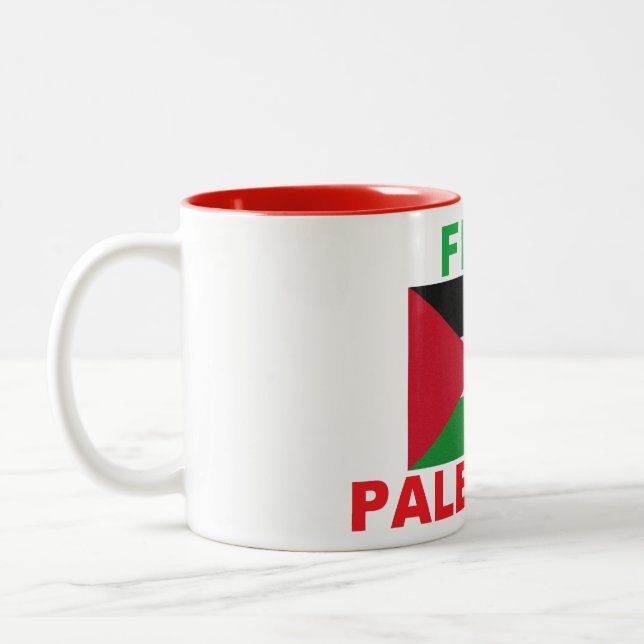Taza Bicolor Bandera Palestina Libre Palestina (Izquierda)