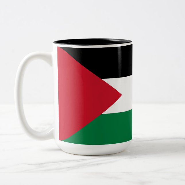 Taza Bicolor Bandera palestina (Palestina) (Izquierda)