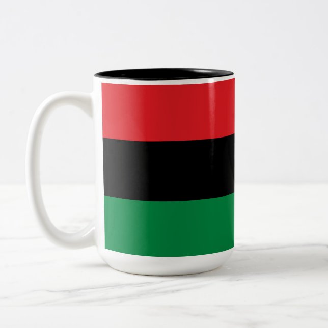 Taza Bicolor Bandera panafricana (Izquierda)