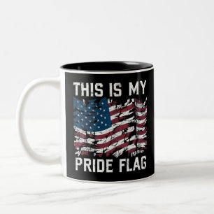 Taza Bicolor Bandera patriótica americana esta es mi bandera de
