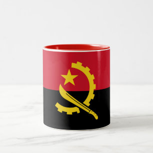 Taza Bicolor Bandera patriótica angoleña