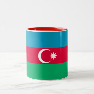 Taza Bicolor Bandera patriótica de Azerbaiyán