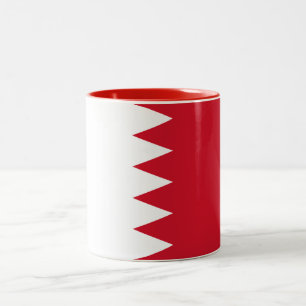 Taza Bicolor Bandera patriótica de Baréin