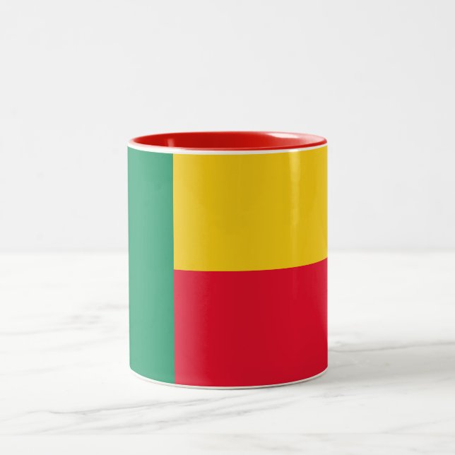 Taza Bicolor Bandera patriótica de Benín (Centro)