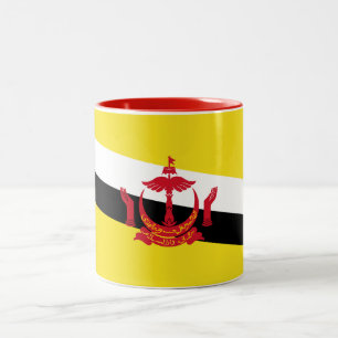 Taza Bicolor Bandera patriótica de Brunéi