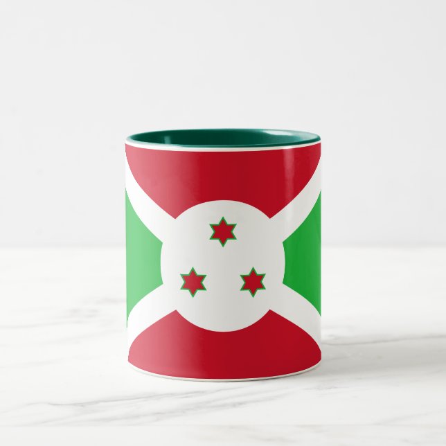 Taza Bicolor Bandera Patriótica de Burundi (Centro)