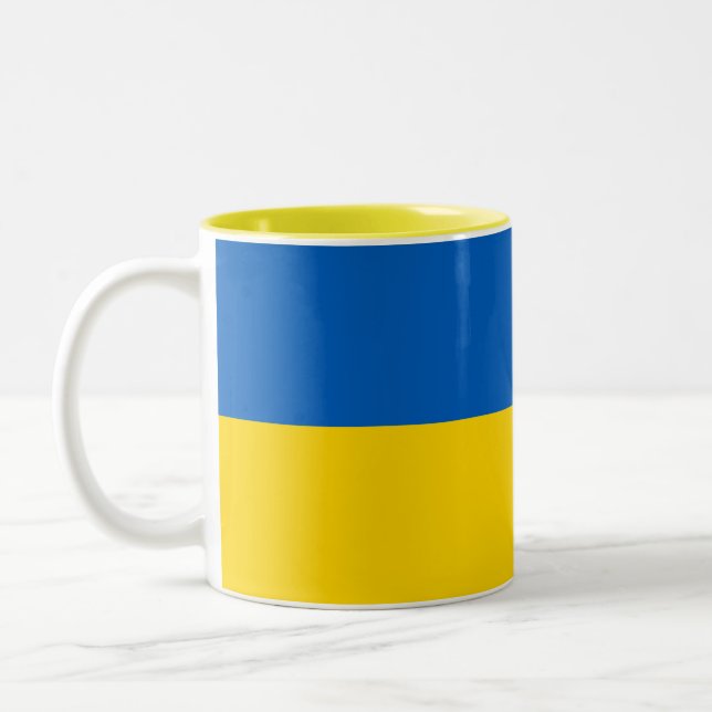 Taza Bicolor Bandera patriótica de Ucrania (Izquierda)