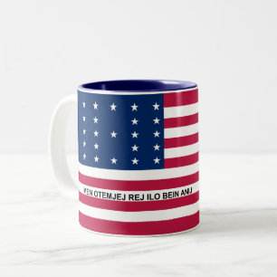 Taza Bicolor Bandera patriótica del atolón Bikini