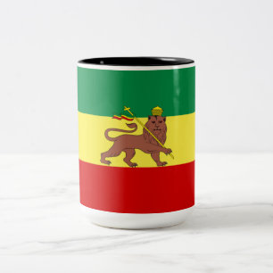 Taza Bicolor Bandera rastafari (Rastafarianismo) (Rasta)