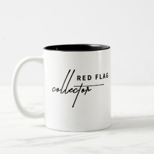 Taza Bicolor Bandera roja - Sip con un lado de advertencia