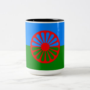 Taza Bicolor Bandera romaní