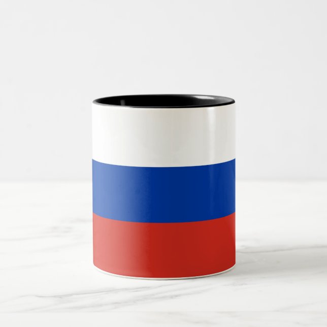 Taza Bicolor Bandera rusa (Rusia) (Centro)