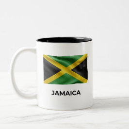 Taza Bicolor Bandera Simple de Jamaica | Orgullo Diario