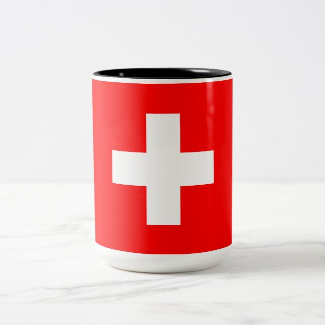 Taza Bicolor Bandera suiza (Suiza) (Centro)