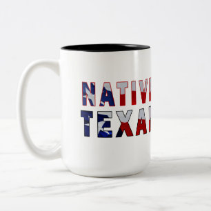 Taza Bicolor Bandera texana nativa