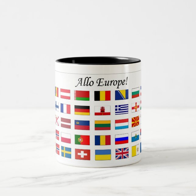 Taza Bicolor Banderas europeas (Centro)