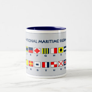 Taza Bicolor Banderas marítimas