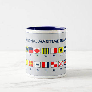 Taza Bicolor Banderas marítimas