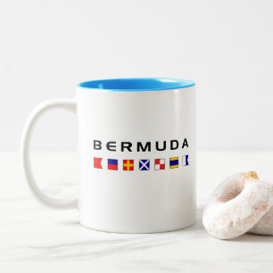 Taza Bicolor Banderas náuticas marítimas de Bermuda de color 