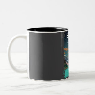 Taza Bicolor Banff National Park Vintage Minimal Retro Travel P