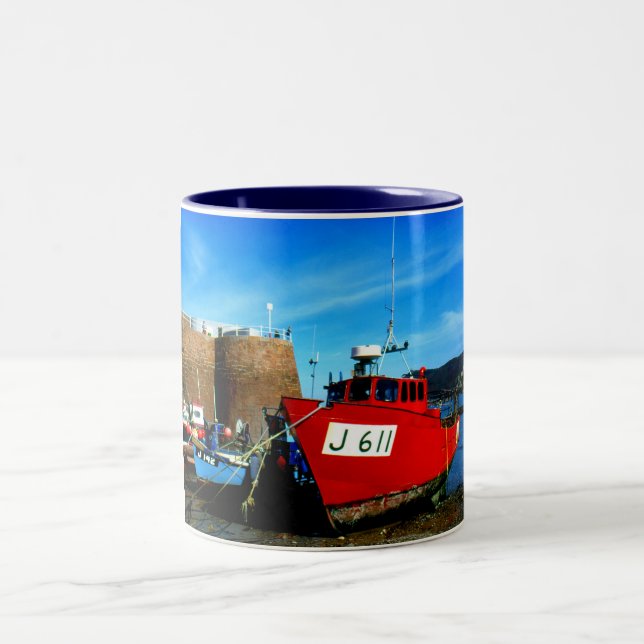 Taza Bicolor Baño de pesca Rojo Nuez de Bonne (Centro)