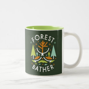 Taza Bicolor Baño en el bosque cubista