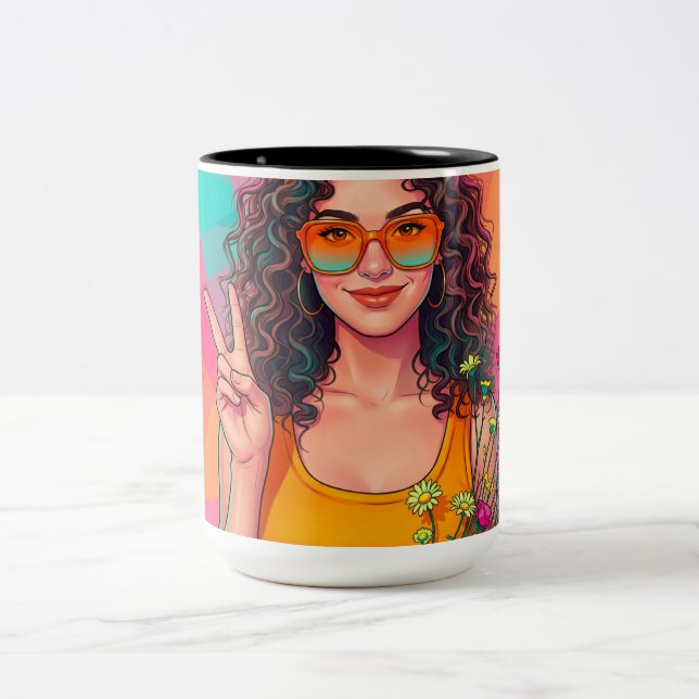 Taza Bicolor Banquete retro (Centro)
