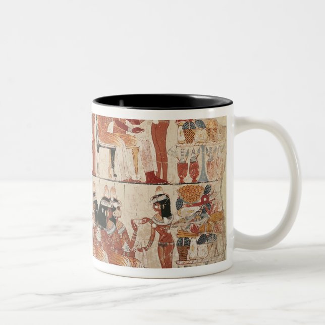 Taza Bicolor Banquetee la escena, de Thebes, c.1400 A.C. (Derecha)