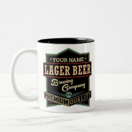 Taza Bicolor Bar de etiquetas personalizadas Lager Beer Brewing