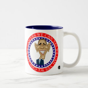 Taza Bicolor Barack Obama podemos sí
