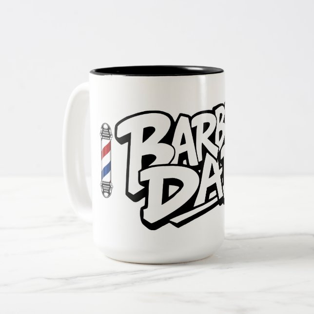 Taza Bicolor Barber Dad (Anverso izquierdo)
