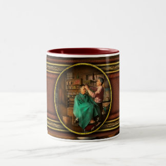 Taza Bicolor Barbero - JH Parham Barbero y Notario Público 1941