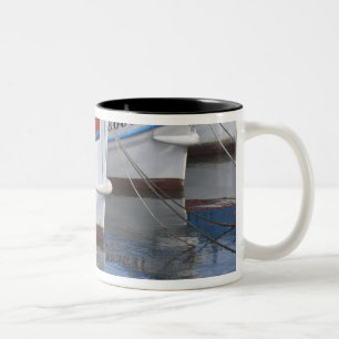 Taza Bicolor Barcas de pesca típicas de Provenza pintadas en 2