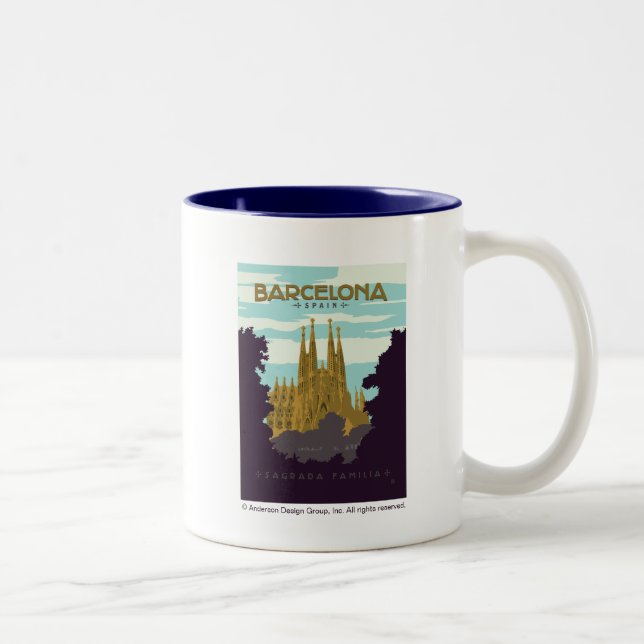 Taza Bicolor Barcelona, España - Sagrada Familia (Derecha)