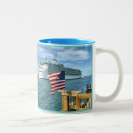 Taza Bicolor Barco de cruceros de Sailaway