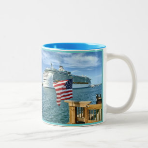 Taza Bicolor Barco de cruceros de Sailaway
