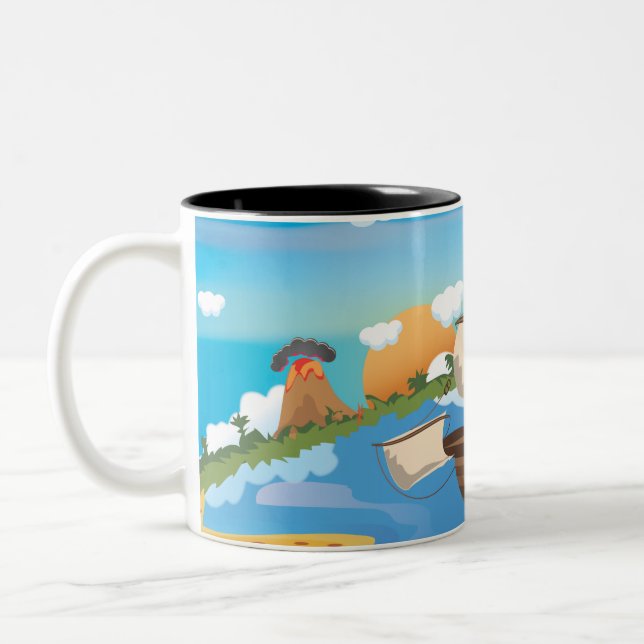 Taza Bicolor Barco pirata (Izquierda)