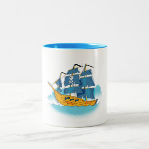 Taza Bicolor Barco pirata Personalizado
