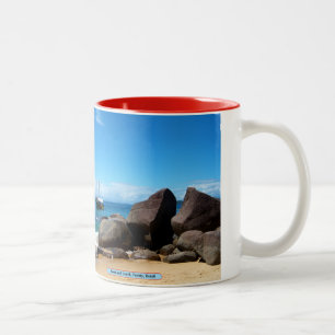 Taza Bicolor Barco y playa, Paraty, Brasil