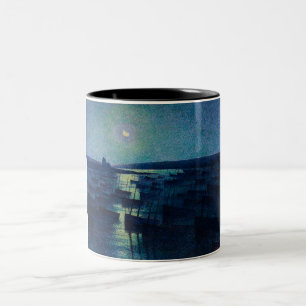 Taza Bicolor Barcos de pesca a la luz de la luna (Camaret, Fran