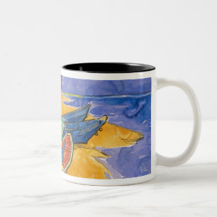 Taza Bicolor Barcos de pesca de Vincent van Gogh el en la