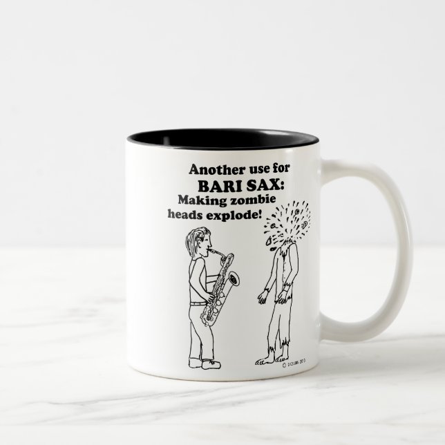 Taza Bicolor Bari Sax Zombie Explode (Derecha)