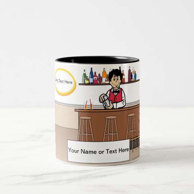 Taza Bicolor Barman personalizado - Personalizado masculino (Centro)