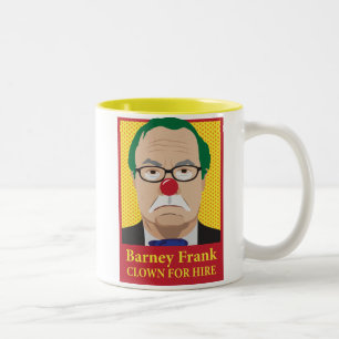 Taza Bicolor Barney Frank es payaso